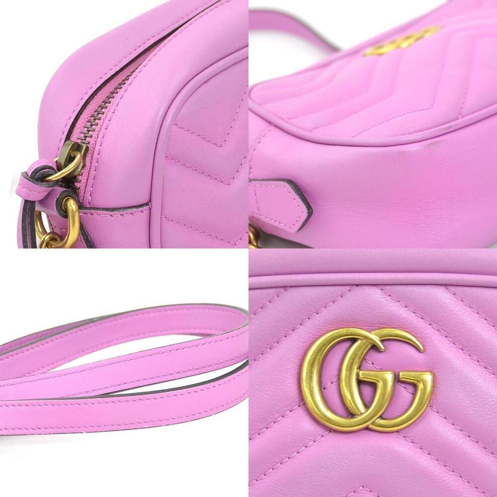 GUCCI Leather GG Marmont Shoulder Bag - Picture 3 of 5